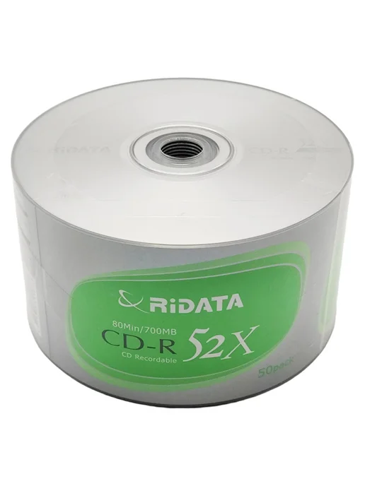 RIDATA Диск CD-R 50 штук в плёнке, 700MB, 52x, 50 шт, фото 4