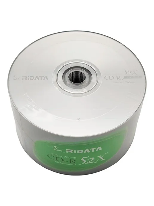 RIDATA Диск CD-R 50 штук в плёнке, 700MB, 52x, 50 шт, фото 5