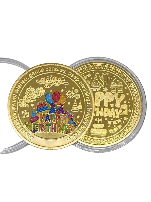 GiftPill Сувенирная монета "С Днем рождения" Happy Birthday Silver, вариант