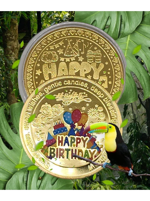 GiftPill Сувенирная монета "С Днем рождения" Happy Birthday Silver, вариант, фото 2