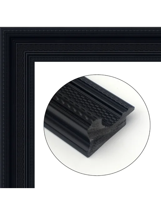 Кинешемская рамочка Рамка багетная для картин со стеклом 40 x 30 см, РБ-190, 30x24 см, фото 2