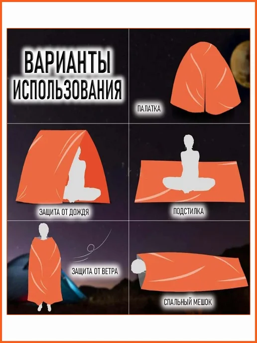 Термомешок спасательный, туристический, вариант, фото 7