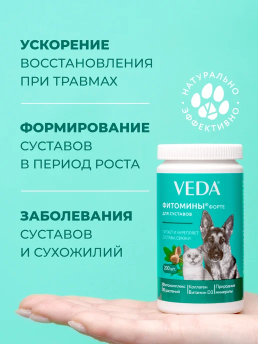 veda Для суставов собак и кошек комплекс Фитомины Форте, вариант, фото 2