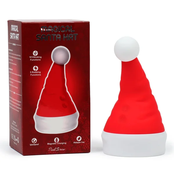 Вибратор в форме новогодней шапки 10 режимов