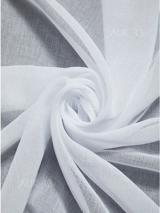 ALIK_13 Тюль готовый 200х250 см в гостиную спальню под лен, 200x250 см, фото 3