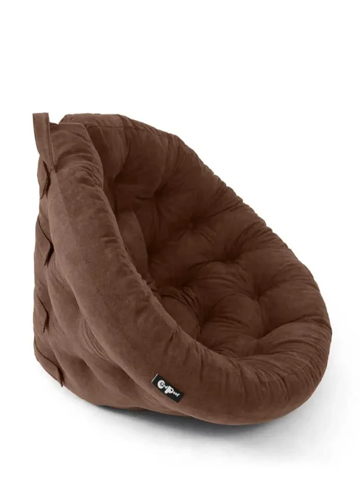 Goodpoof Кресло матрас трансформер Футон велюр, коричневый, фото 2