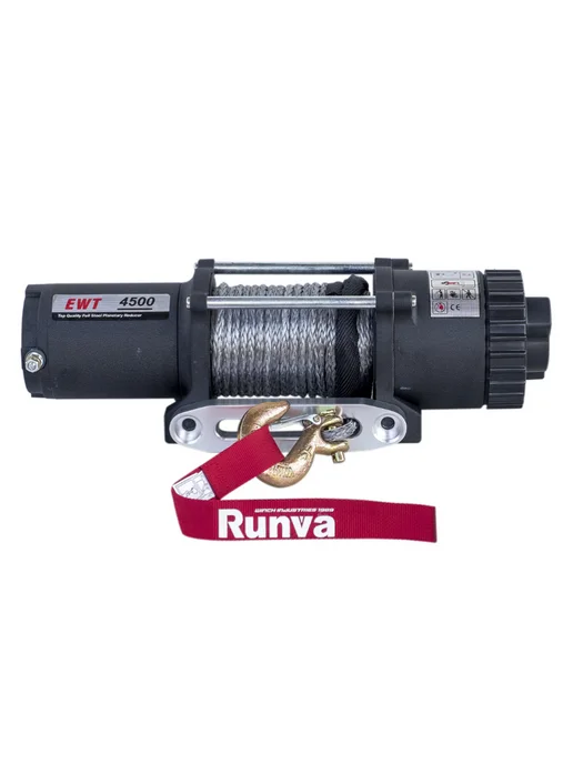 Runva Лебёдка электрическая 12V 4500 lbs 2041 кг (синтетика), 2041 кг