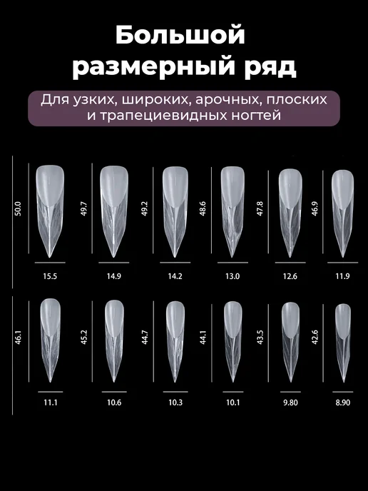 Revolut Верхние формы для наращивания эдж, набор 120 шт, 120 шт, фото 7