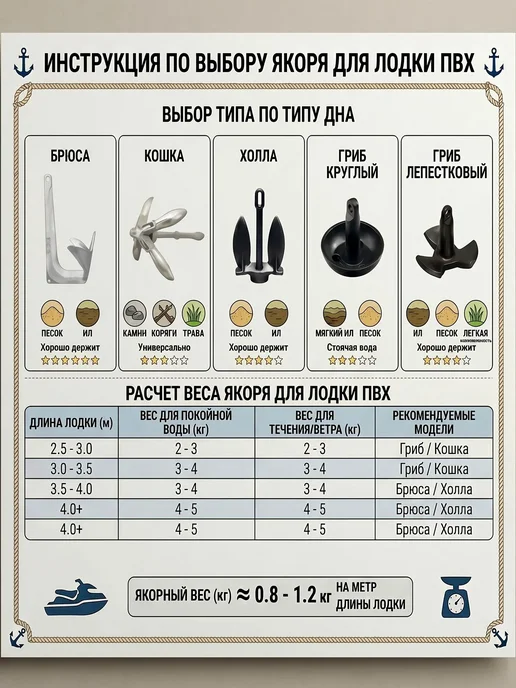 поход Якорь гриб речной для лодки ПВХ 8.2 кг, 8,2 кг, фото 8