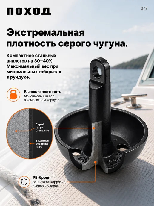 поход Якорь гриб круглый в лодку, 5.4 кг, 5,4 кг, фото 2