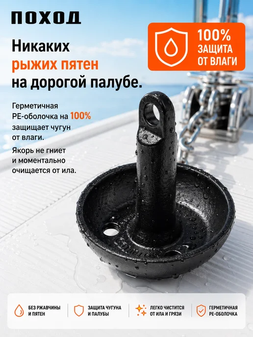 поход Якорь гриб для лодки ПВХ и катера 9 кг, 9 кг, фото 4