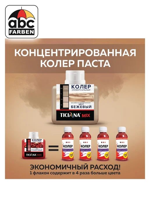 TICIANA Колер для краски черный 80мл ABC Farben, 80 мл, фото 2