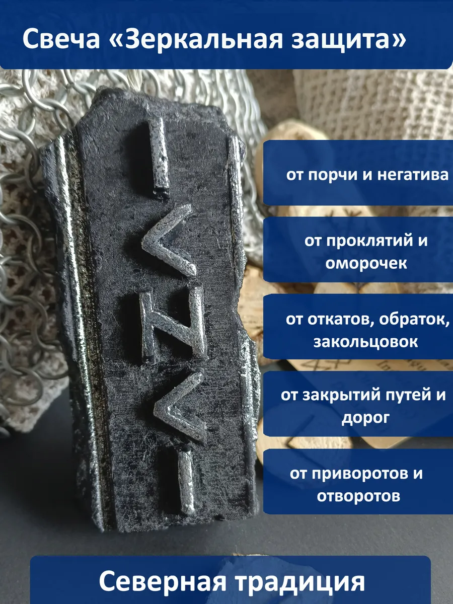 Свеча Зеркальная защита от откатов порчи воздействий