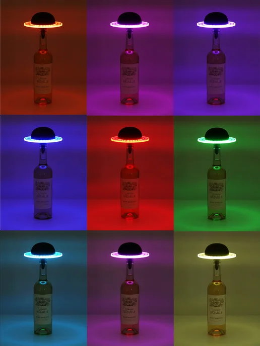FitoGamma Светильник пробка на бутылку RGB, черный, фото 5