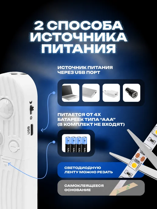 KUMPFORT Светодиодная лента на батарейках 5 метров, 5 м, фото 4