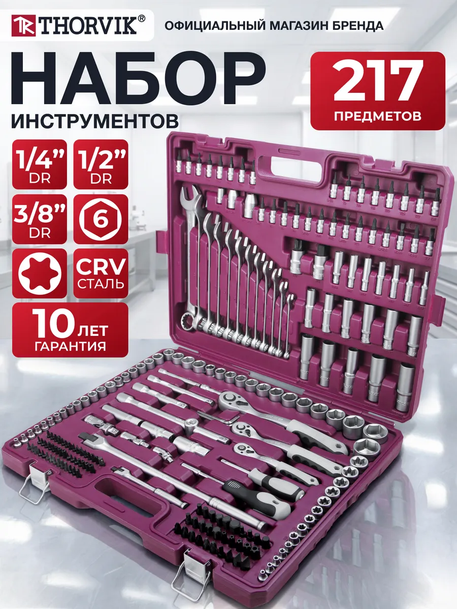 TICKEY 3本セット Набор инструментов для автомобиля 217 предметов THORVIK 362281164