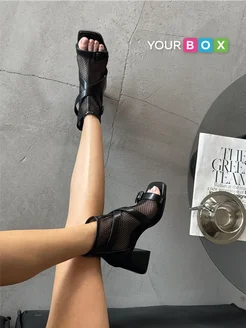 Летние босоножки на каблуке ботильоны YOURBOX 362366829 купить за 3 235 ₽ в интернет‑магазине Wildberries
