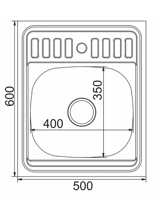 MIXLINE Мойка для кухни нержавейка матовая 60Х50, 60x50, фото 4