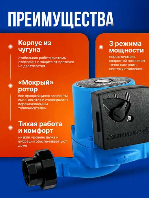 Джилекс Циркуляционный насос Циркуль 25 60, вариант, фото 2