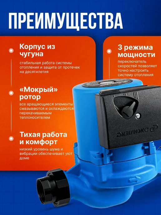 Джилекс Циркуляционный насос Циркуль 25 80, вариант, фото 2