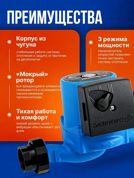 Джилекс Циркуляционный насос Циркуль 25 60, вариант, фото 2