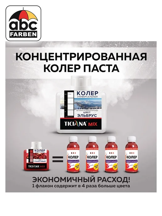 TICIANA Колер для краски эльбрус 80мл ABC Farben, 80 мл, фото 2