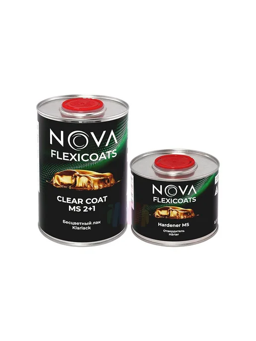 NOVA Flexicoats NOVA 2+1 MS Глянцевый акриловый автомобильный лак 1 + 0,5 л, 500 мл, фото 2