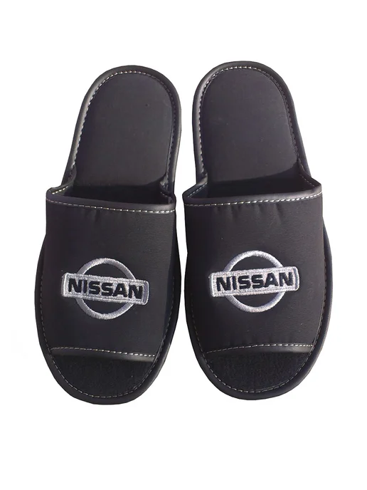 NISSAN Тапочки домашние открытые, черный, фото 4