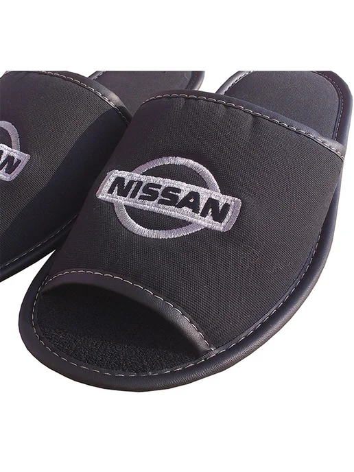 NISSAN Тапочки домашние открытые, черный, фото 5