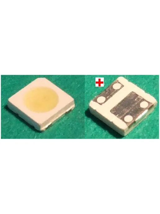 Светодиод smd LED 3030 6в (-) 1вт холодный белый, 1 Вт, фото 2
