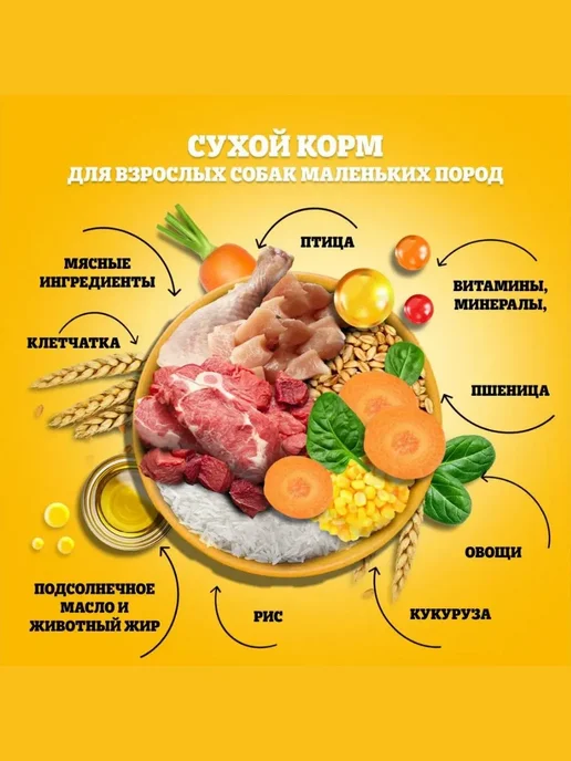 Сухой корм PEDIGREE Маленьких для собак, говядина, 13 кг, фото 6