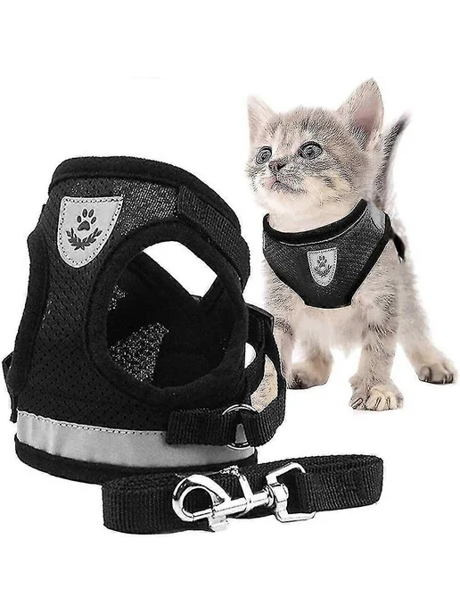 Кошачий ошейник антибегство Р L Цв Black, черный