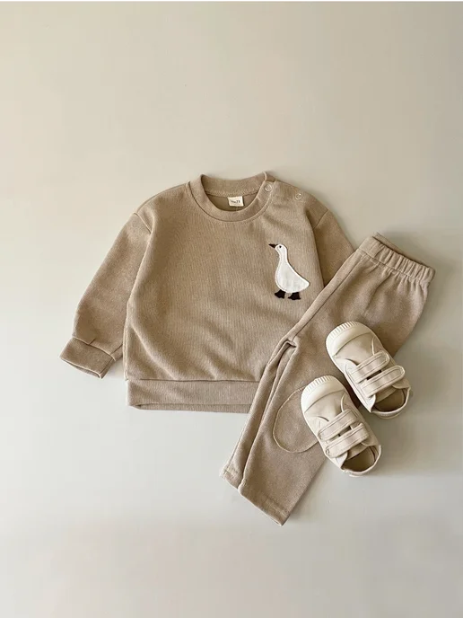FMPDC baby Костюм спортивный для школы и садика, оранжевый, фото 4