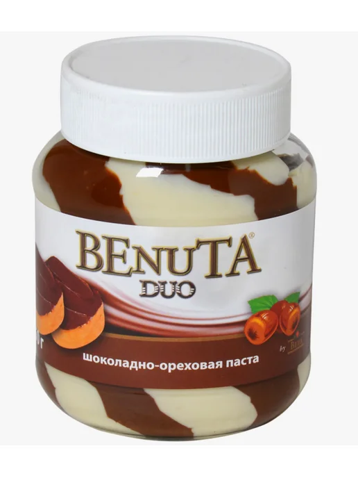 Паста Benuta Duo шоколадно-ореховый крем 350 г, 350 г