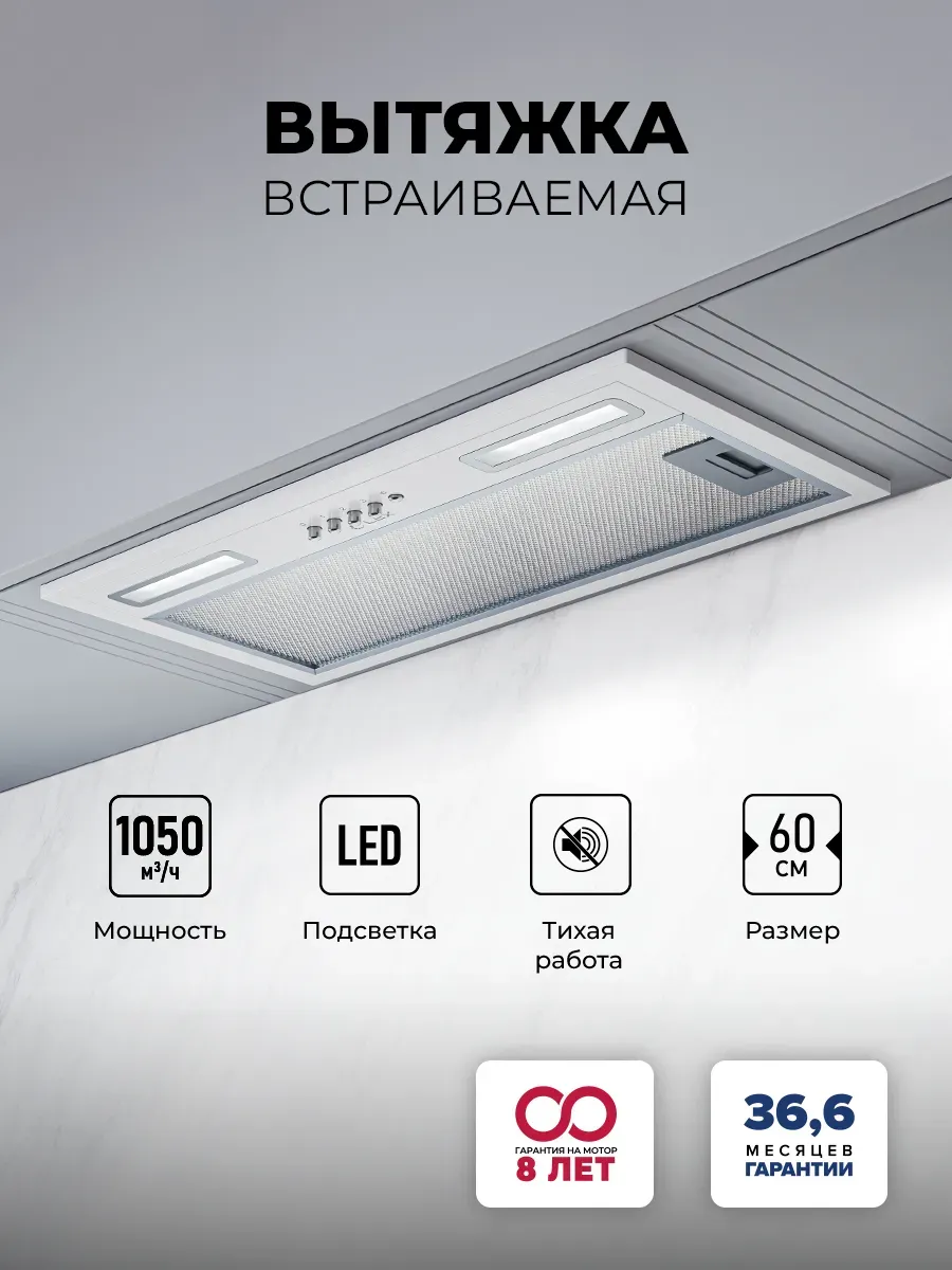 Вытяжка HYPER 600 WH