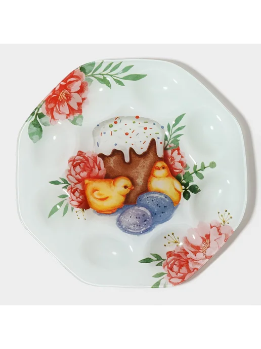 Доляна Подставка для яиц Кулич, 22х22 см, 22x22 см, фото 4