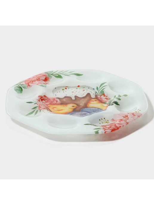 Доляна Подставка для яиц Кулич, 22х22 см, 22x22 см, фото 5