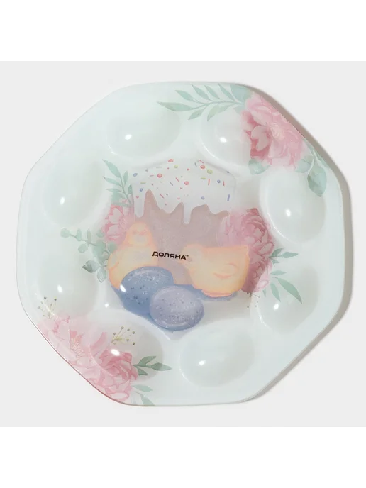 Доляна Подставка для яиц Кулич, 22х22 см, 22x22 см, фото 7