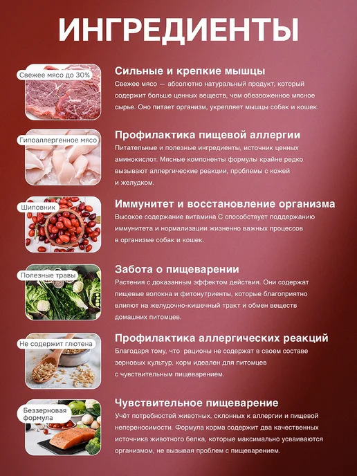 Сухой корм BLITZ для собак, крупные, средние, утка, ягненок, 1,5 кг, фото 6