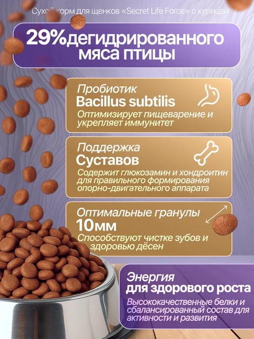 Сухой корм Secret for Pets для собак, щенки, 2 кг, фото 2