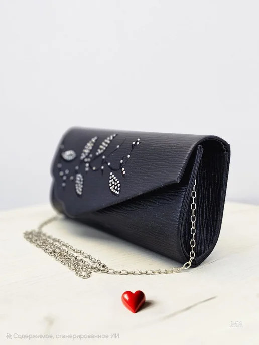 WOMEN'S Ms. Сумочка Клатч Конверт, черный, фото 3