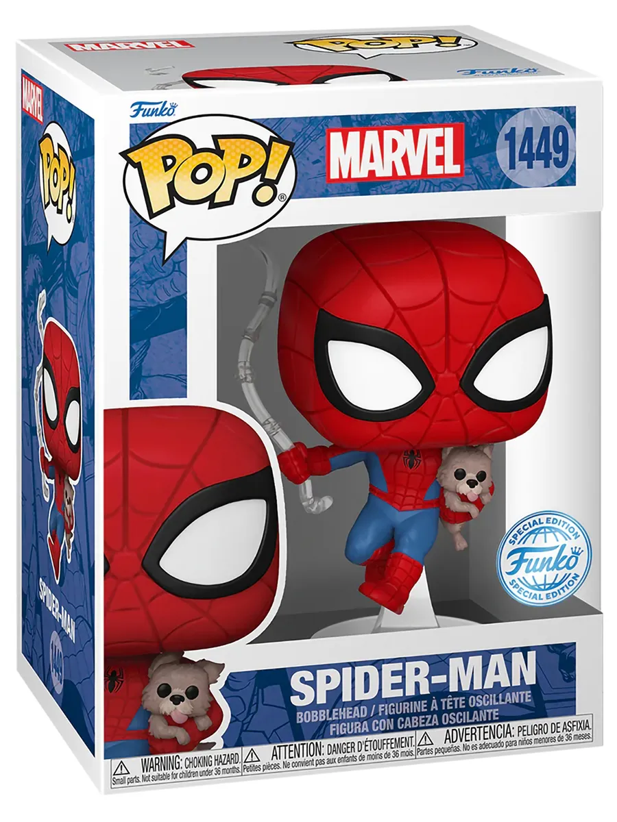 Фигурка Funko Bobble Marvel Spider-Man w/Sandwich the Dog Фигурка Funko Bobble Marvel Spider-Man w/Sandwich the Dog