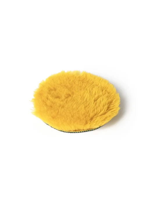 Shine Systems Black Wool Полировальный круг из черного меха 125мм, желтый, фото 3