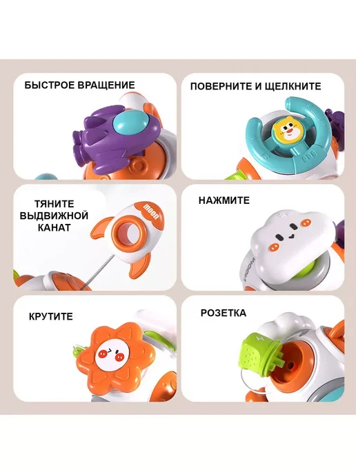 Бизиборд игрушки, белый, фото 2
