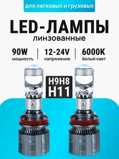 Светодиодные H11 LED лампы Н11 лед мини линзы XENTO 363377117 купить за 1 934 ₽ в интернет‑магазине Wildberries