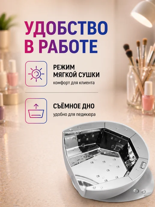 SUNUV Лампа для маникюра профессиональная SUN 2S оригинал, серый, фото 6
