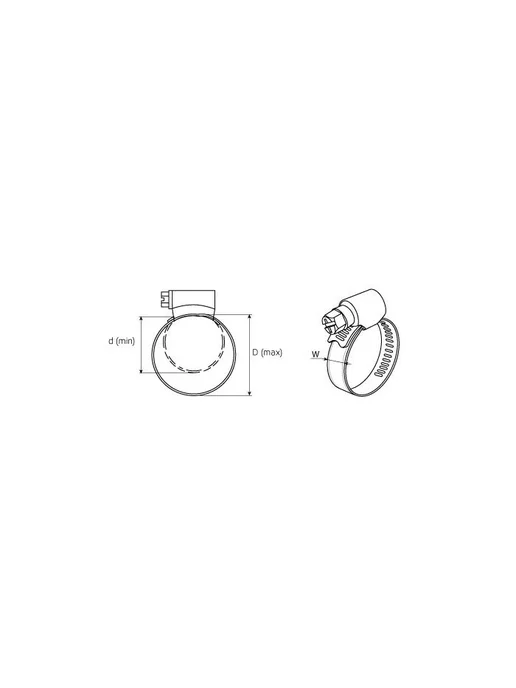 Fortisflex Хомуты червячные PL-9 W1 (Ø 190-210 мм) 1 шт, 1 шт, фото 2