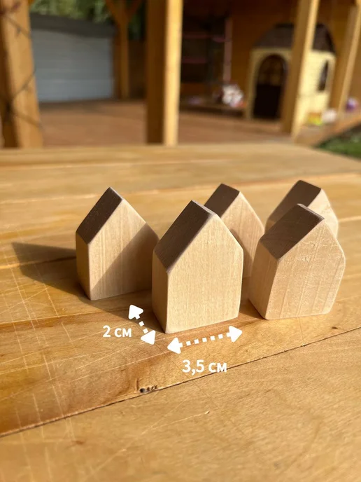 wood-workshop21 Мини домики деревянные для декора 3 шт, 3 шт, фото 2