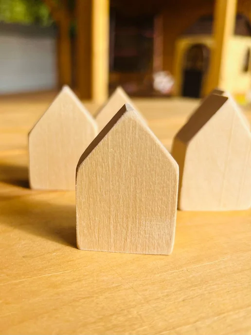 wood-workshop21 Мини домики деревянные для декора 3 шт, 3 шт, фото 4
