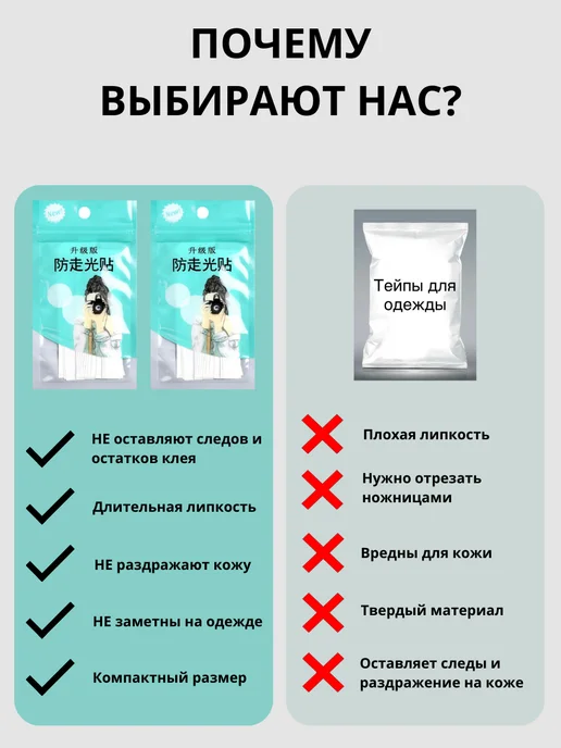 NSNS Скотч тейпы для одежды и тела фиксирующие 36 штук, белый, 250 шт, фото 6